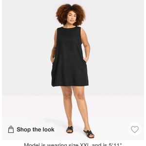 NWT Woman's linen mini shift dress